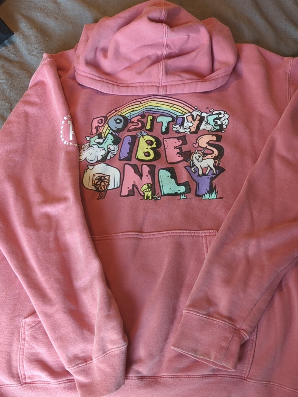 Positive Vibes Only Pink Hoodie - Barstool Sports